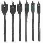 poza Burghie plate din lemn (6buc/set)